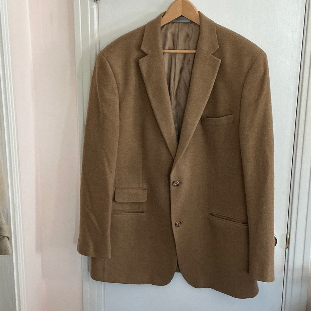 Lauren Ralph Lauren Macy’s Men's Tan Camel Herringbone 46L Blazer Sport Jacket